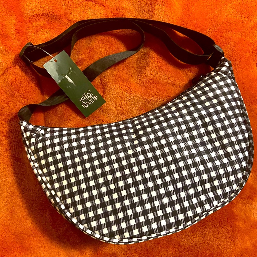 NWT checkered crossbody bag
